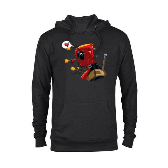Marvel Deadpool Wade Wilson Cupid’s Arrow Valentine’s Day - Pullover Hoodie for Adults – Customized-Black