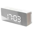 thumbnail image 5 of HEATSHAKING 1Pack Led Display Digital Alarm Clock Modern Mirror Clock Plastic Silver 14.00X5.50X3.60CM Usb Powered, 5 of 5