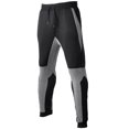 thumbnail image 3 of 2 Pcs Men Color Block Outfits, Autumn and Winter Long Sleeve Front Pocket Hoodie + Drawstring Trousers, 3 of 4