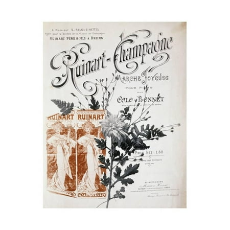 Song Book Cover Published on Behalf of Champagne-Producing Wineries, France Print Wall