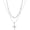 style2, variant on Two Piece Y2k Irregular Starlight Necklace for Women Snake Bone Chain Pendant Jewelry Collar Chain Blue