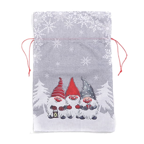 Naiovety Bolsa de regalo, decoración navideña, suministros de vacaciones, mano de obra, gran capacidad, soportes para azúcar, decoraciones de Kits de decoración para fiestas Gris