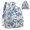 Blue Floral Bird Print, variant on Mini Fashion Backpack with Heart Butterfly Print, Lightweight Polyester Daypack for Women, Travel and Daily Use