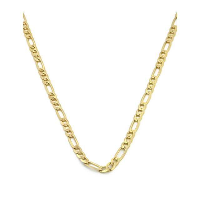 Cadena Figaro 3mm 60 Cm Oro Sólido 14k amarillo 00
