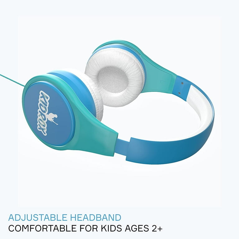 KidRox RS4 Kids Headphones 85dB Volume Limited Adjustable and Safe Hearing Protection Tangle Free Wired On Ear Earphones For Children Toddler Boys Girls Blue Walmart