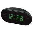 thumbnail image 2 of Radio reloj digital AM/FM con batería, alarma dual, función de repetición de alarma, reloj con zumbador Verde, 2 of 3