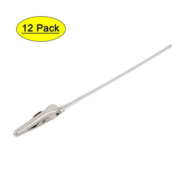Unique Bargains Non-insulated Electric Test Crocodile Metal Alligator Clips 125mm Long 12pcs