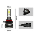 thumbnail image 5 of 2pcs For GMC Sierra 1500 2014 2015 9012 LED Headlight Bulb High Low Beam 7600LM 6000K Bright White, 5 of 7