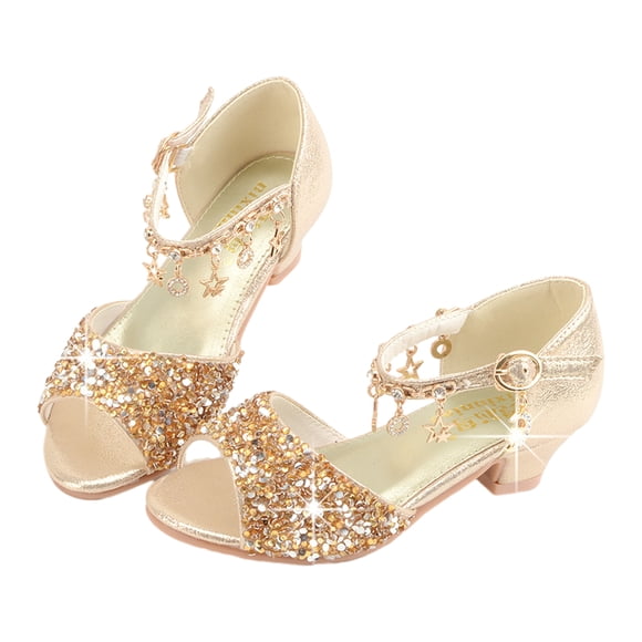 Sonducket Zapatos de bailarina con purpurina para niñas, cuñas de Ballet con lentejuelas para niños, zapatos de cristal para fiesta de boda, Type2 NO2