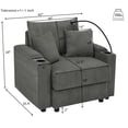 thumbnail image 2 of LUCKHAO Module Corduroy Sofa with Ottomans ,Modern 2/3/4/5/6/7Seat Sofa with Storage Deep Seat Sofa with Cup Holders & Phone Holder Charging Ports , Beige/Grey Corduroy Couch for Living Room ﻿, 2 of 11