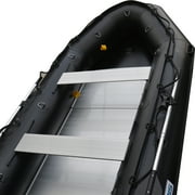 BRIS 12.5Ft Inflatable Boat Inflatable Fishing Rescue Dive Boat Dinghy Raft Pontoon Boat