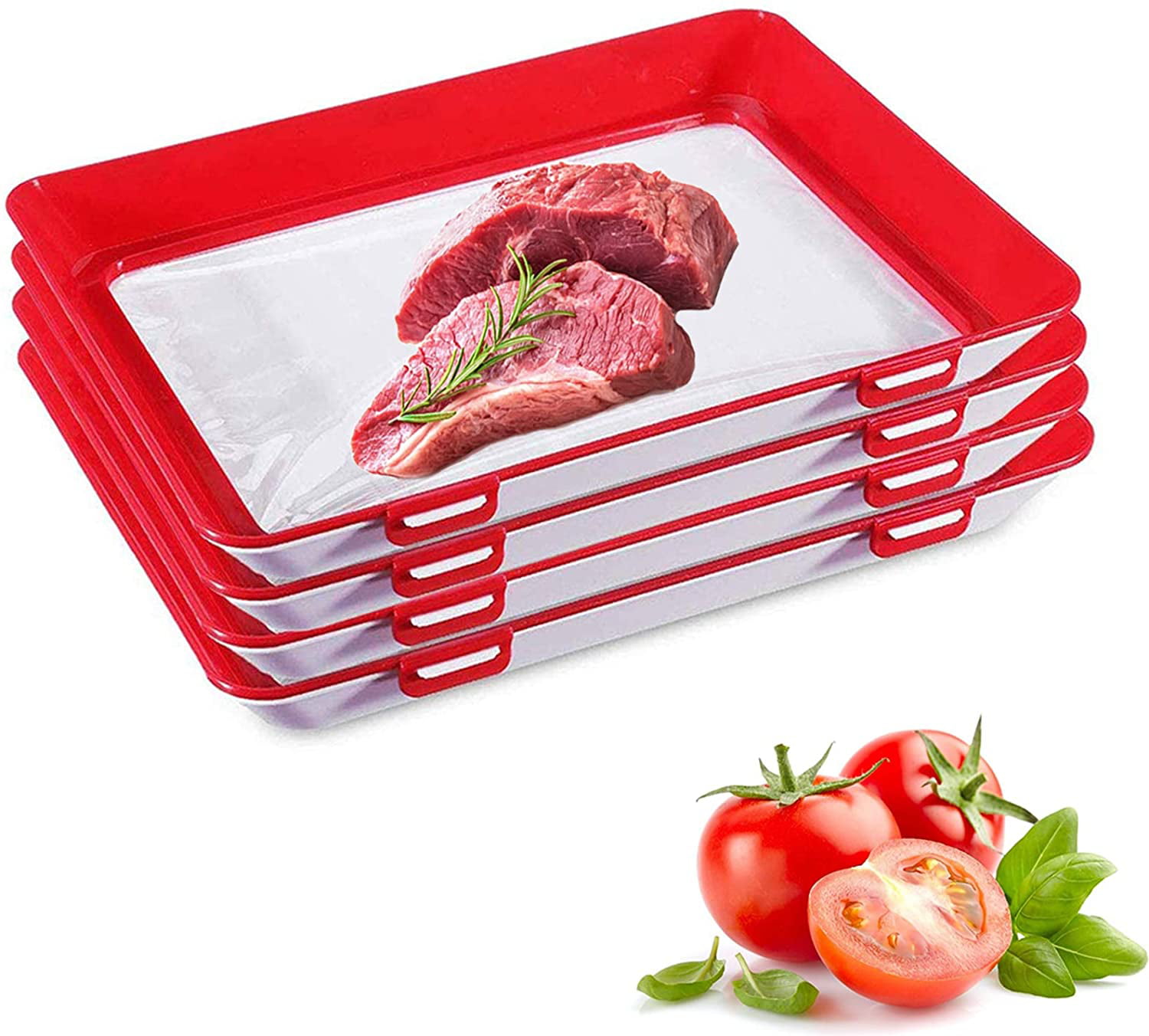 Grease-Proof Sturdy Food Trays 2 lb Capacity 100 Pack by Eucatus Serve Hot... 