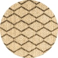 thumbnail image 1 of Ahgly Company Indoor Round Trellis Brown Modern Area Rugs, 6' Round, 1 of 4
