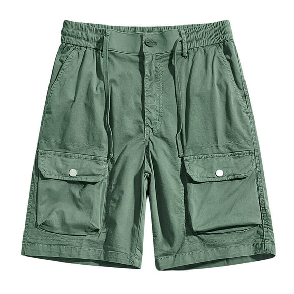 IROINNID Cargo Shorts for Men Plus Size Cargo Shorts Multi-Pockets Relaxed Summer Beach Shorts Pants,Olive Green