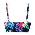 thumbnail image 6 of DHFJKG Women Bikini Top Floral Adjustable Straps V Neck Twist Front Tropical Printed Summer Swimwear Tops Trendy Beachwear, 6 of 6