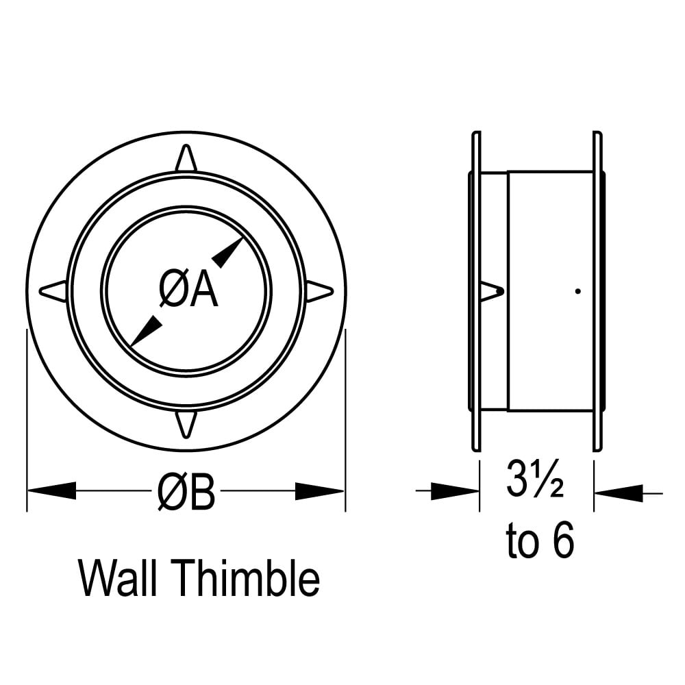 266304 4  Wall Thimble B- Vent
