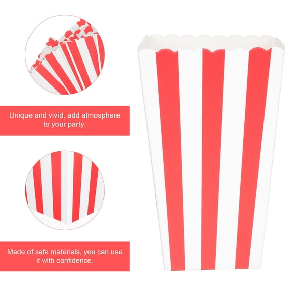 SOPOTUTU 48Pcs Popcorn Boxes Premium Paper Assorted Colors for Theater Supplies and Parties