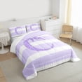 thumbnail image 4 of Homewish Teens Monogrammed Bedding Comforter Set, Initial C Letter Twin Comforter Sets, Kawaii Princess Bow Bedding Set, Breathable Home Decor, 2pcs, 4 of 9