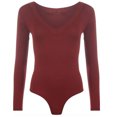 thumbnail image 4 of LEAVINGSUO Long Sleeve Shirts for Women, Fall Womens Tops Women's and Winter Fashion Knitting V-Neck Pullover Shirt Tops Bodysuit, 4 of 5