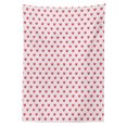 thumbnail image 2 of Strawberry Tablecloth, Girlish Pattern with Tasty Fruits on Stripes, Rectangle Satin Table Cover Accent for Dining Room and Kitchen, 60" X 90", Pink Seafoam, by Ambesonne, 2 of 2