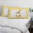 thumbnail image 4 of Gnomes Bees Pillow Covers 12"x20", Spring Daisy Wooden Grain Yellow Plaid Soft Brushed Microfiber Breathable Throw Pillow Covers, Pillowcase with Zipper for Couch Sofa Bedroom Living Room, 4 of 9