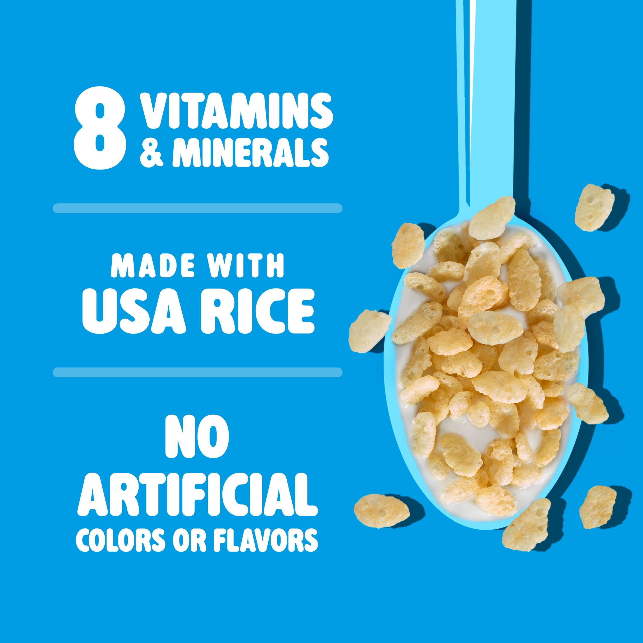 Kellogg's Rice Krispies Original Breakfast Cereal, 8 Vitamins and Minerals, Family Size, 18  oz