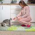 thumbnail image 3 of Green Floral and Petal Pattern Kitchen Rugs Sets Of 2,Anti Fatigue Kitchen Mat Rugs Non Slip Washable,Decorative Kitchen Floor Mats for Kitchen,Sink,Laundry,17"x30"+17"x47", 3 of 7