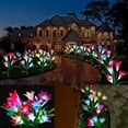 thumbnail image 3 of 2 linternas solares de lirio, lirio rojo [luz de color] MFZFUKR CPB-US-DYP163-3, 3 of 4