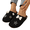 Black, variant on KEVCHE Star Fuzzy Slippers for Women, Cozy Plush House Shoes with Non-Slip Sole for Indoor and Outdoor Use, Warm Soft Closed Toe Home Footwear, Lightweight Cute Slippers for Bedroom and Daily