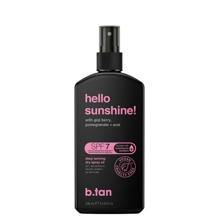 B.Tan Hello Sunshine! - SPF 7 Tanning Oil, 8 fl oz