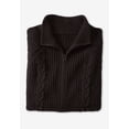 thumbnail image 2 of Woman Within Plus Size Cabled Zip-Front Cardigan Sweater, 2 of 3