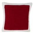thumbnail image 1 of SARO LIFESTYLE Collection Saint Nicholas en Coton Duvet Oreiller Rempli avec Bordure Sherpa, 20", Rouge, 1 of 1