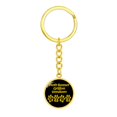 thumbnail image 4 of Petit Basset Griffon Vendeen Mama Circle Keychain Stainless Steel or 18k Gold Dog Mom Pendant, 4 of 12