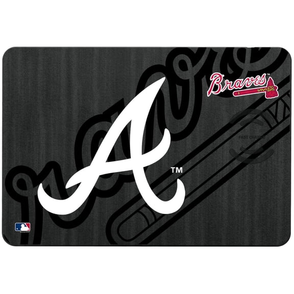 Keyscaper Atlanta Braves 15W Fast Wireless Charger and Mouse Pad