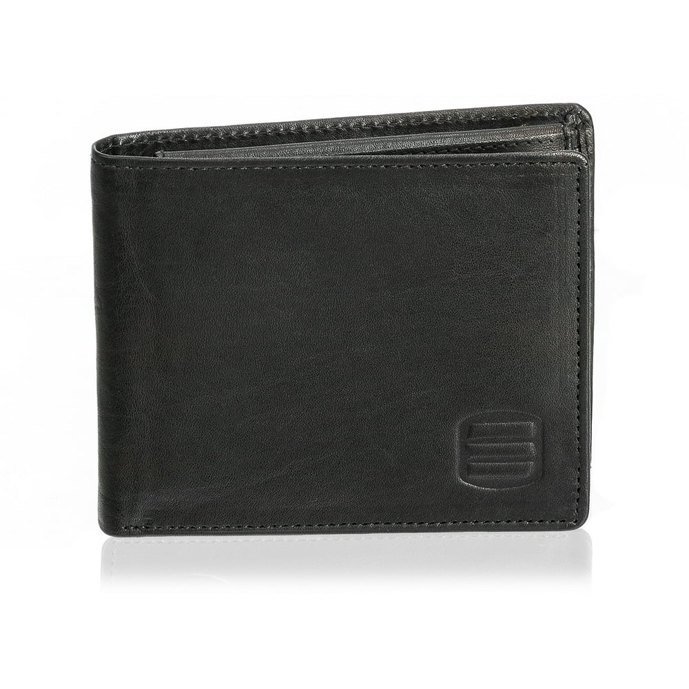 SUVELLE - suvelle men's slim leather bifold wallet, removable flip up ...