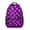 Purple and Black, variant on Purple and Black Wavy Checkered Backpack for School, Cute School Bag with Adjustable Shoulder Straps and Padded Back, 15.3"x11"x6.7"