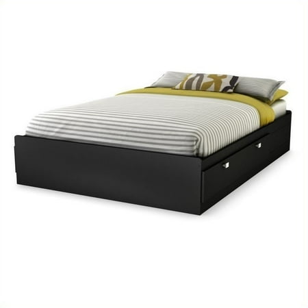 South Shore Affinato Twin Mates Bed In Pure Black South Shore Affinato Twin Mates Bed In Pure Black