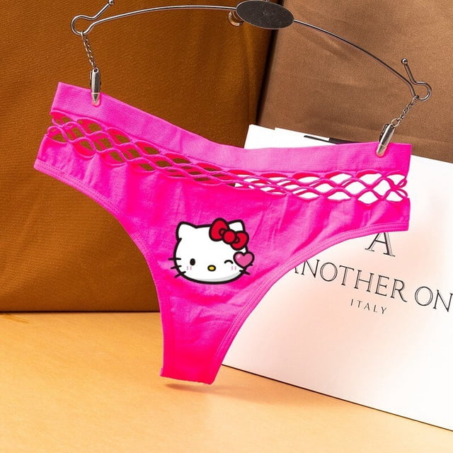 Bragas sexys de Hello Kitty para mujer, ropa interior de dibujos animados Kawaii Kt Kuromi, pantalones flexibles suaves para Fitness, regalos