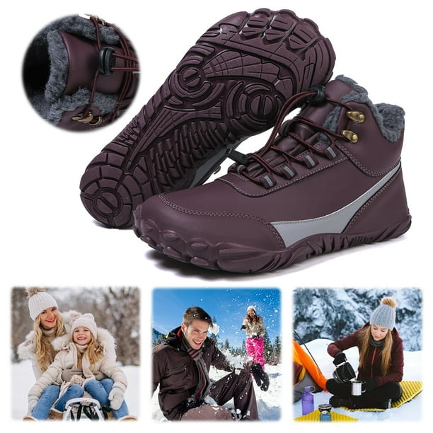 Botines Con Forro Cálido Botas Nieve Invierno Ligeras Impermeables para Senderismo Y Escalada