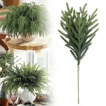 18 Inch Artificial Cedar Branches Greenery Picks, Real-Look Christmas Floral Stems for Vase Filler, DIY Garland & Wreath Making, Holiday Home Decoration