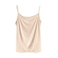 thumbnail image 2 of QUINDOS Tank Tops for Women 2025 Beige Summer Yoga Round Neck Vest Thin Solid Sleeveless Bottom Shirt Slim Fitting And Slimming Tops Womens Camisoles 2025, 2 of 3