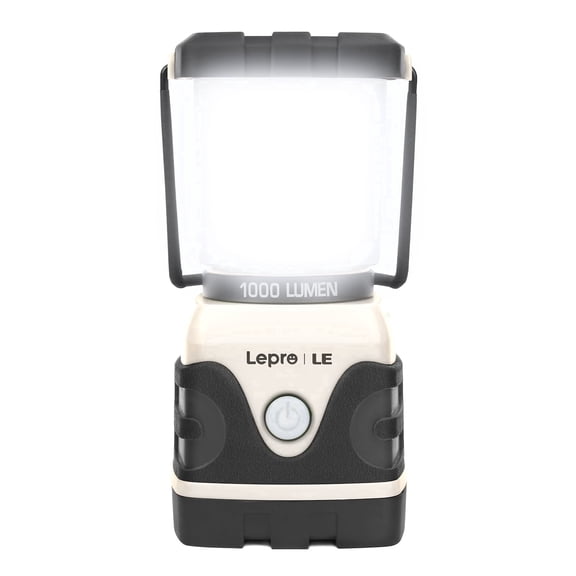 Lepro Camping Lantern, 1000 Lumen Camping Lights Battery Powered, Dimmable Warm White and Daylight Modes, Lantern and Flashlight for Power Cuts, Emergency Lighting, Hiking, Fishing, White
