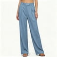 thumbnail image 6 of Sevevn Women's Fall High-Waisted Pleated Wide-Leg Dressy Work Pants with Side Pockets, 6 of 7