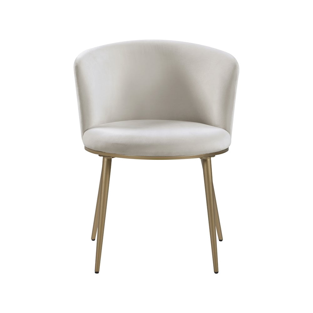 Meridian Furniture Skylar Cream Velvet Dining Chair (Set of 2)