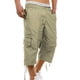 thumbnail image 2 of Ceisia Men's Multi-Pocket Cargo 3/4 Pants Loose Straight-Leg Workwear Shorts with Drawstring Cuffs for Summer Beige XXXL Gifts, 2 of 4
