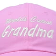 thumbnail image 2 of DALIX Worlds Cutest Grandma Hat Gift Embroidered Cotton Cap in Light Pink, 2 of 6
