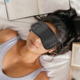 thumbnail image 2 of Miangastore 20Pcs Bulk Sleep Masks Black Polyester Curved Design For Office And Train Use, 2 of 8