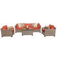 thumbnail image 1 of Hampton 6 Piece Outdoor Wicker Patio Furniture Set 06b, 1 of 7