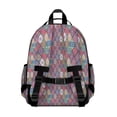 thumbnail image 3 of Boho Bohemia Flower Backpack for School,Cute School Bag,Schoolbag with Adjustable Shoulder Straps & Padded Back,15.25"x11.5"x5.25", 3 of 6