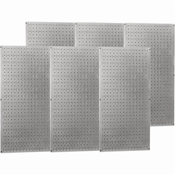 Industrial Metal Pegboard - Galvanized Metal - Six 16 x 32 in. Panels - Model No. 35-P-3296GV